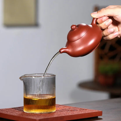 220ML Yixing Purple Clay Teapot Real Handmade Zisha Kettle Puer Tea Set Kung Fu Zisha Teaware