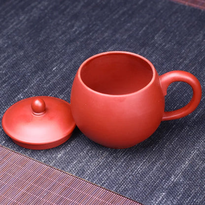 220cc Yixing Dracaena Sanderiana Purple Clay Cup Handmade Purple Clay Cup with Cover Tea Set dahaopao Tea Cup