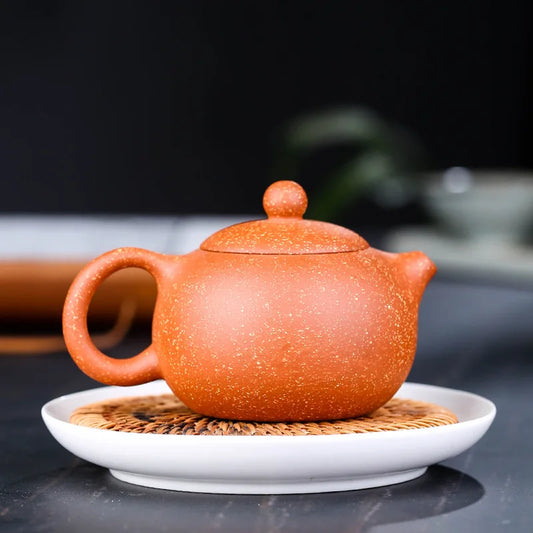 220cc Yixing Purple Clay Pot Hand-painted Dragon Blood Sand Tea Pot Xishi Pot Tea Coffee Teapot and Cup Set Heated Kettle Puer