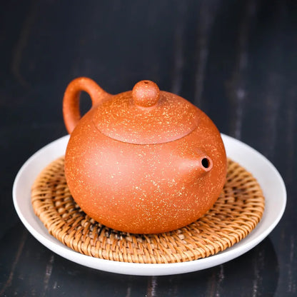 220cc Yixing Purple Clay Pot Hand-painted Dragon Blood Sand Tea Pot Xishi Pot Tea Coffee Teapot and Cup Set Heated Kettle Puer