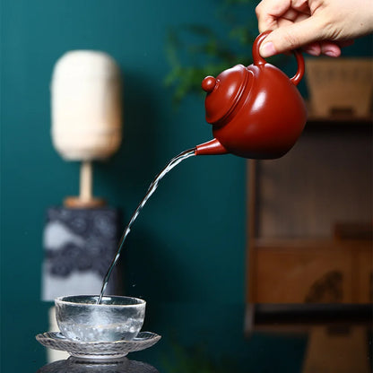220cc Yixing Purple Clay Pot Zhu Clay Handmade Teapot Kung Fu Tea set Bubble teapot