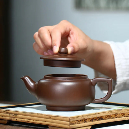 220cc Yixing Purple Clay Small Tea Set Include 1 Pot4 Cups Xishi Pot  Ceremony zisha Ceramic Pottery Teacup china Kung Fu Tea