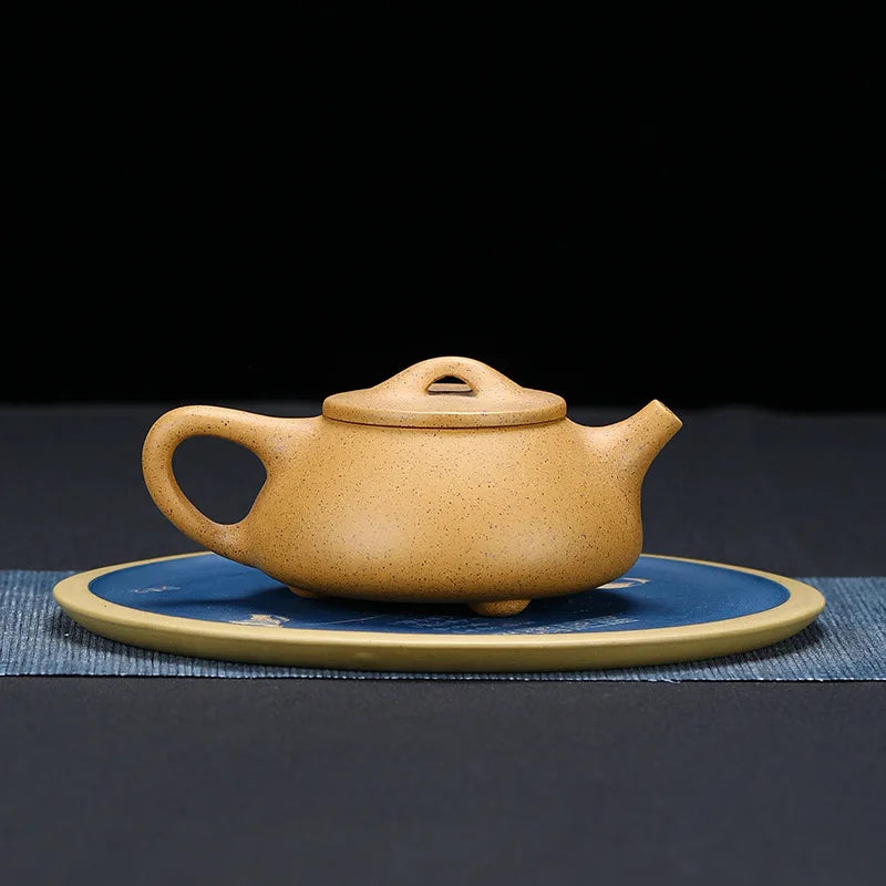 220cc Yixing Purple Clay Tea Pot Raw Ore Section Mud Plum Orchid Bamboo Chrysanthemum Beauty Kettle Handmade Zisha Teapot