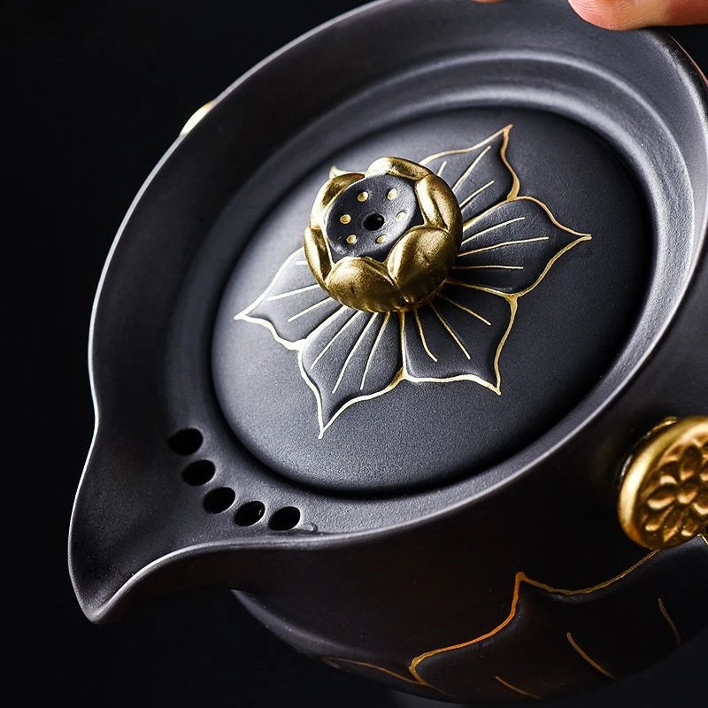 220ml Antique Ceramic Master Cup Chinese Portable Gaiwan Custom Tea Accessories Handmade Beauty Tea Infuser Tradition Teaware