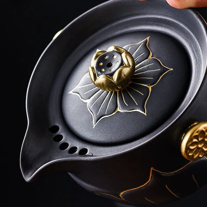 220ml Antique Ceramic Master Cup Chinese Portable Gaiwan Custom Tea Accessories Handmade Beauty Tea Infuser Tradition Teaware