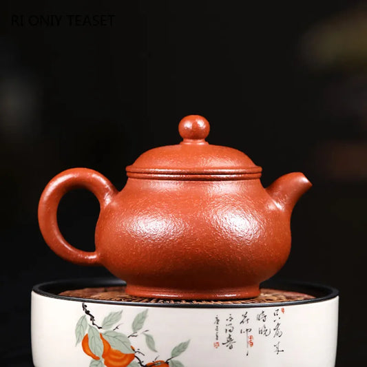 220ml Authentic Yixing Purple Clay Teapots Famous Handmade Tea Pot Raw Ore Beauty Kettle Chinese Zisha Tea Set Teaware Gifts