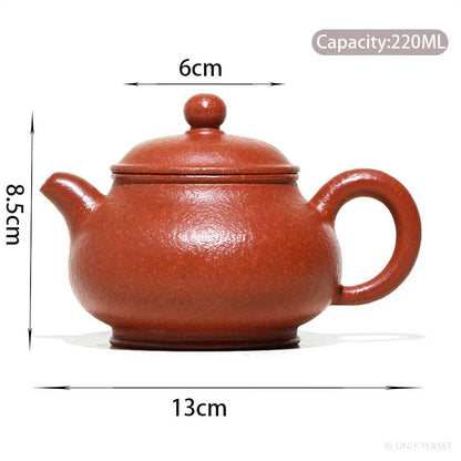 220ml Authentic Yixing Purple Clay Teapots Famous Handmade Tea Pot Raw Ore Beauty Kettle Chinese Zisha Tea Set Teaware Gifts