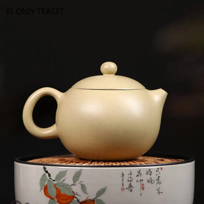 220ml Authentic Yixing Purple Clay Teapots Famous Handmade Xishi Tea Pot Raw Ore Beauty Kettle Chinese Zisha Tea Set Teaware