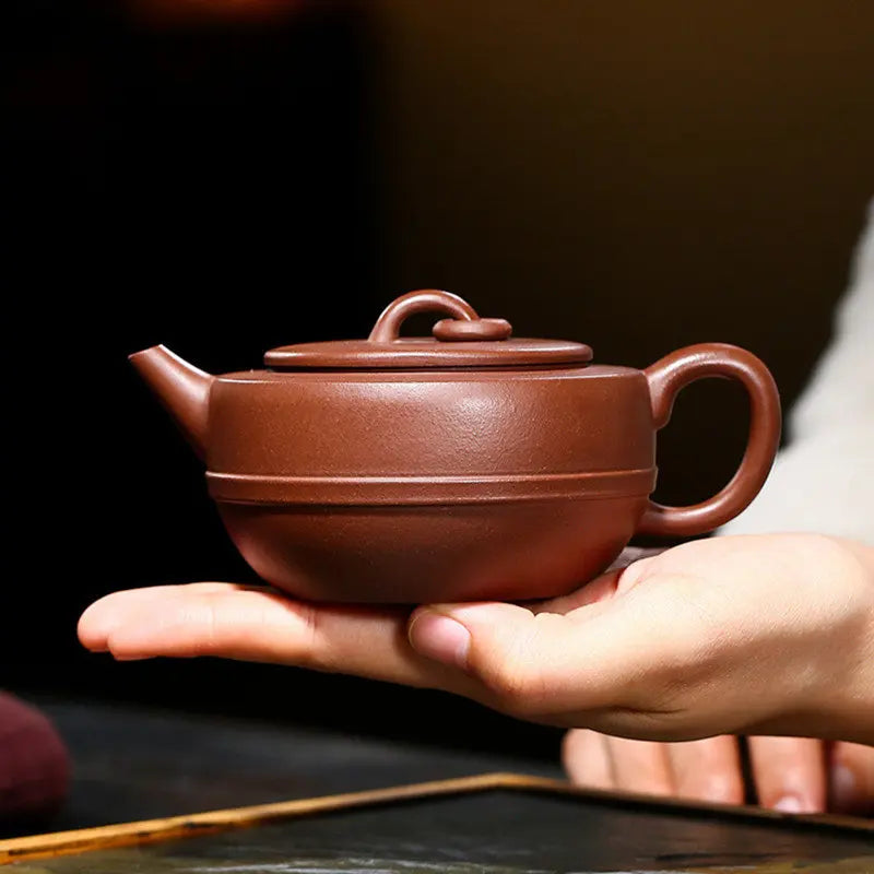 220ml Authentic Yixing Raw Ore Purple Clay Teapots Creative Famous Artists Handmade Tea Pot Beauty Kettle Chinese Zisha Tea Set
