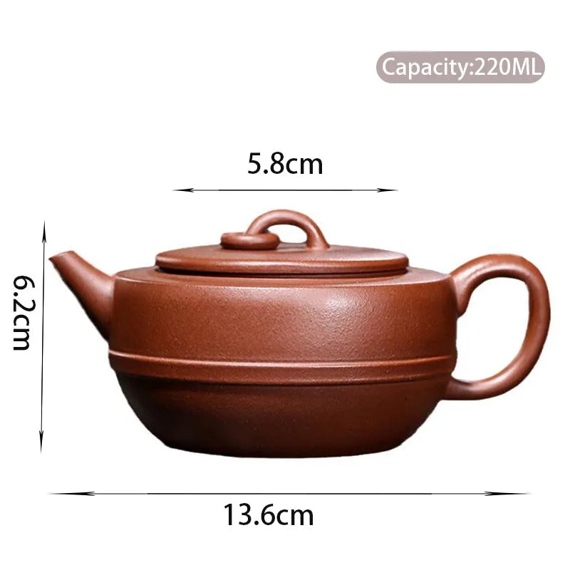 220ml Authentic Yixing Raw Ore Purple Clay Teapots Creative Famous Artists Handmade Tea Pot Beauty Kettle Chinese Zisha Tea Set