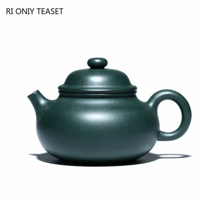 220ml Chinese Yixing High-end Purple Clay Teapot Handmade Tea Pot Raw Ore Green Mud Kettle Famous Zisha Tea Set Collection Gifts