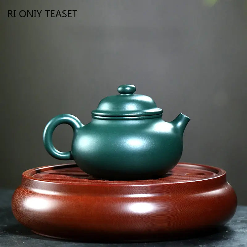 220ml Chinese Yixing High-end Purple Clay Teapot Handmade Tea Pot Raw Ore Green Mud Kettle Famous Zisha Tea Set Collection Gifts