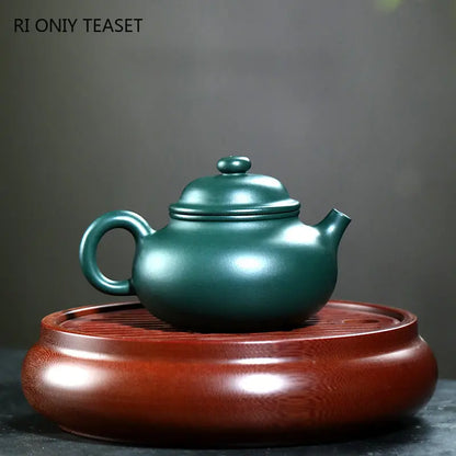 220ml Chinese Yixing High-end Purple Clay Teapot Handmade Tea Pot Raw Ore Green Mud Kettle Famous Zisha Tea Set Collection Gifts