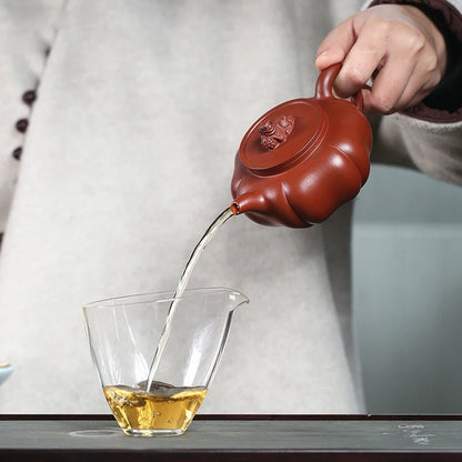 220ml Chinese Yixing High-end Purple Clay Teapots Famous Handmade Tea Pot Raw Ore Dahongpao Mud Kettle Zisha Tea Set Collection