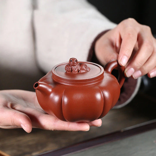 220ml Chinese Yixing High-end Purple Clay Teapots Famous Handmade Tea Pot Raw Ore Dahongpao Mud Kettle Zisha Tea Set Collection