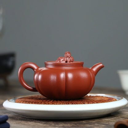220ml Chinese Yixing High-end Purple Clay Teapots Famous Handmade Tea Pot Raw Ore Dahongpao Mud Kettle Zisha Tea Set Collection
