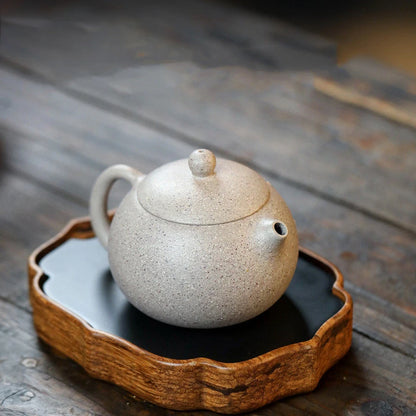 220ml Chinese Yixing High-end Purple Clay Teapots Mud-painted Flower Pattern Xishi Tea Pot Raw Ore Duan Mud Kettle Zisha Tea Set