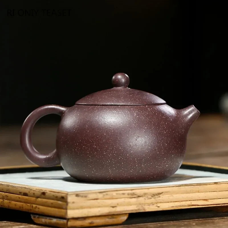 220ml Chinese Yixing Purple Clay Teapot Master Handmade Xishi Tea Pot Raw Ore Colorful Mud Kettle Authentic Zisha Tea Set Gifts