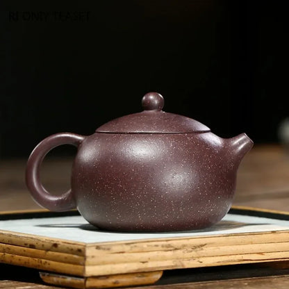 220ml Chinese Yixing Purple Clay Teapot Master Handmade Xishi Tea Pot Raw Ore Colorful Mud Kettle Authentic Zisha Tea Set Gifts