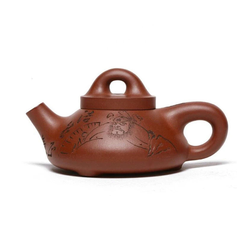 220ml Chinese Yixing Raw Ore Purple Clay Teapots Famous Handmade Stone Scoop Tea Pot Kettle High-end Zisha Tea Set Collection