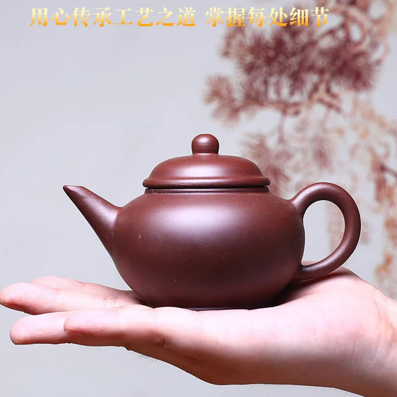 220ml Dahongpao Purple Clay Pot Zisha Teapot Yixing Handmade Kung-fu TeawarePurple Drinkware For Puer Green Black Janpan Kettle