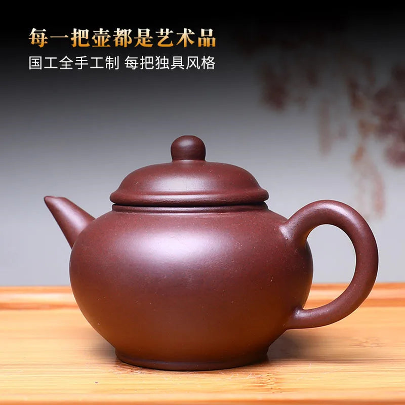 220ml Dahongpao Purple Clay Pot Zisha Teapot Yixing Handmade Kung-fu TeawarePurple Drinkware For Puer Green Black Janpan Kettle