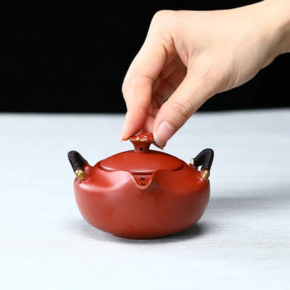 220ml Dahongpao Purple Clay Pot Zisha Teapot Yixing Handmade Kung-fu TeawarePurple Drinkware For Puer Green Black Janpan Kettle