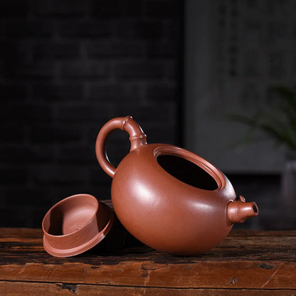 220ml Genuine Yixing Zisha Tea Pot Famous Handmade Purple Mud Bamboo Xishi Teapot Kung Fu Tea Kettle Free Shipping