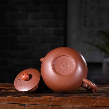 220ml Genuine Yixing Zisha Tea Pot Famous Handmade Purple Mud Bamboo Xishi Teapot Kung Fu Tea Kettle Free Shipping