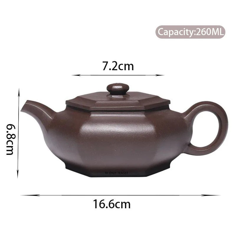 220ml High-end Yixing Purple Clay Teapots Master Handmade Dragon Egg Shape Tea Pot Kettle Customized Zisha Tea Set Collection