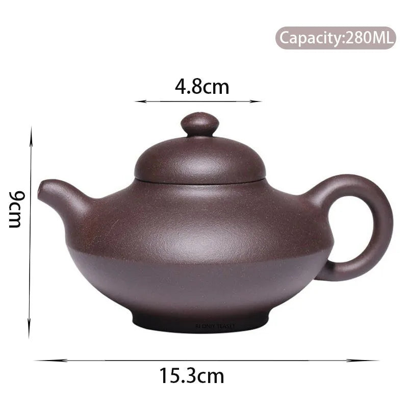 220ml High-end Yixing Purple Clay Teapots Master Handmade Dragon Egg Shape Tea Pot Kettle Customized Zisha Tea Set Collection