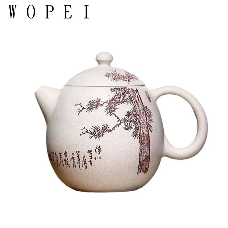 220ml High-end Yixing Purple Clay Teapots Master Handmade Dragon Egg Shape Tea Pot Kettle Customized Zisha Tea Set Collection