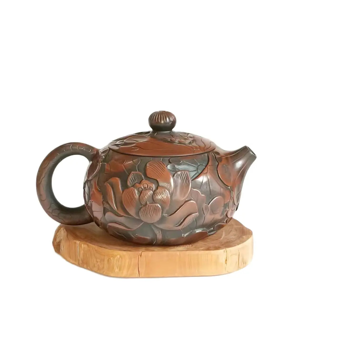 220ml Jianshui Pure Handmade Lotus Carving Tea Pot(Not Yixing Zisha) Ceramic  Kung Fu Tea Set Drinkware Tea Ceremony