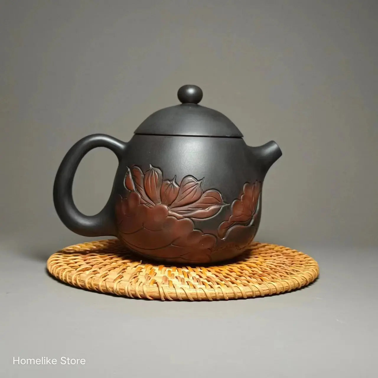 220ml Jianshui Purple Clay Handmade Lotus Carving Tea Pot(Not Yixing Zisha) Kung Fu Tea Set Drinkware Tea Ceremony
