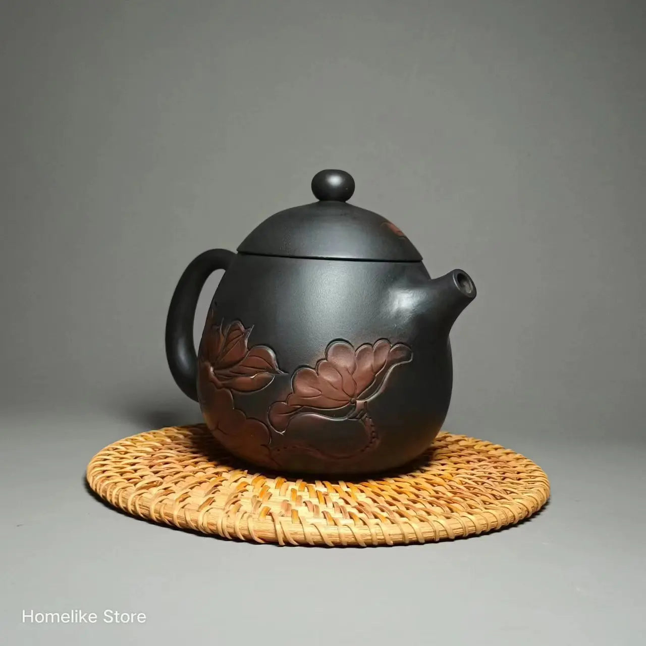 220ml Jianshui Purple Clay Handmade Lotus Carving Tea Pot(Not Yixing Zisha) Kung Fu Tea Set Drinkware Tea Ceremony