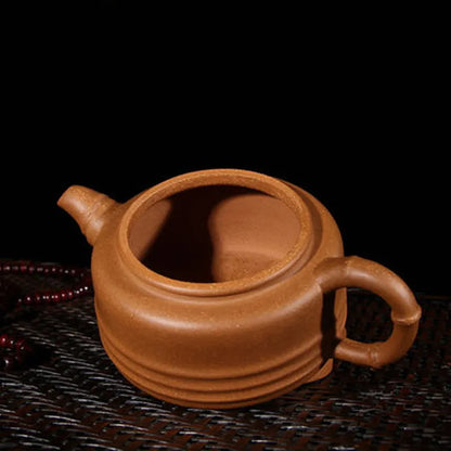 220ml Yixing China Famous Purple Sand Bell Tea Pot Genuine Handmad Bamboo Teapots Kung Fu ceramic tea set