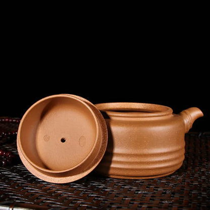 220ml Yixing China Famous Purple Sand Bell Tea Pot Genuine Handmad Bamboo Teapots Kung Fu ceramic tea set