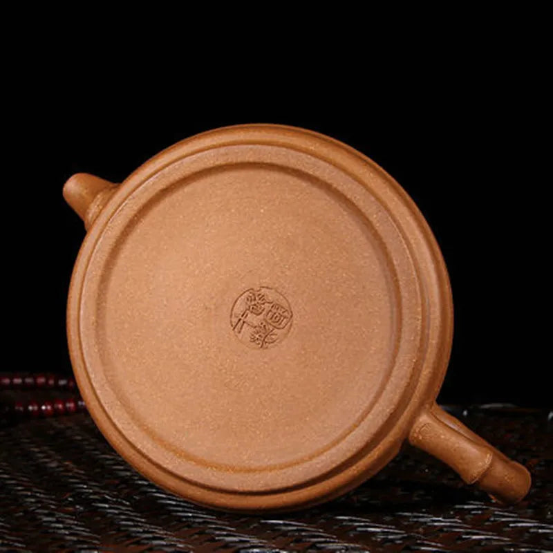 220ml Yixing China Famous Purple Sand Bell Tea Pot Genuine Handmad Bamboo Teapots Kung Fu ceramic tea set