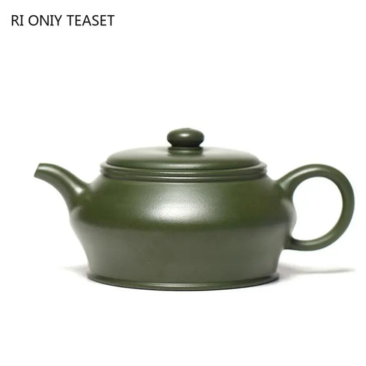 220ml Yixing Famous Purple Clay Teapots Handmade Tea Pot Raw Ore Green Mud Beauty Kettle Chinese Zisha Tea Set Teaware Gifts