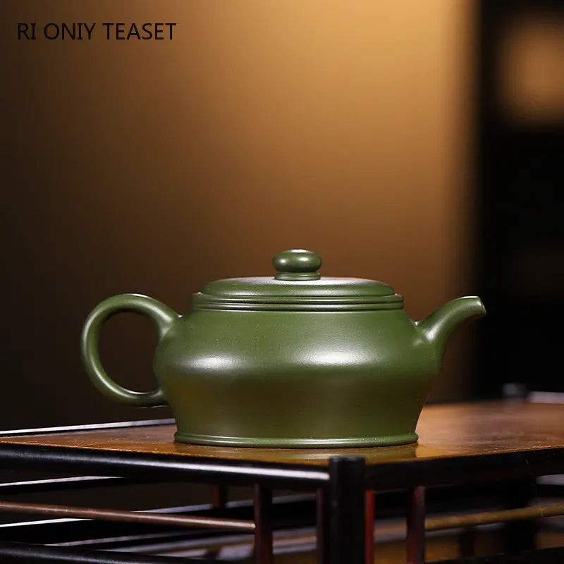220ml Yixing Famous Purple Clay Teapots Handmade Tea Pot Raw Ore Green Mud Beauty Kettle Chinese Zisha Tea Set Teaware Gifts