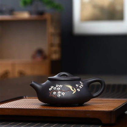 220ml Yixing Purple Clay Teapot Handmade Filter Xishi Tea Pot Chinese Authentic Zisha Tea Set Kettle Customized Gifts
