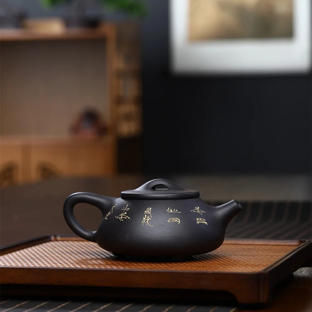 220ml Yixing Purple Clay Teapot Handmade Filter Xishi Tea Pot Chinese Authentic Zisha Tea Set Kettle Customized Gifts