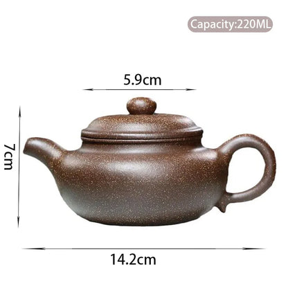 220ml Yixing Purple Clay Teapots Authentic Handmade Antique Tea Pot Raw Ore Multicolored Mud Beauty Kettle Chinese Zisha Tea Set