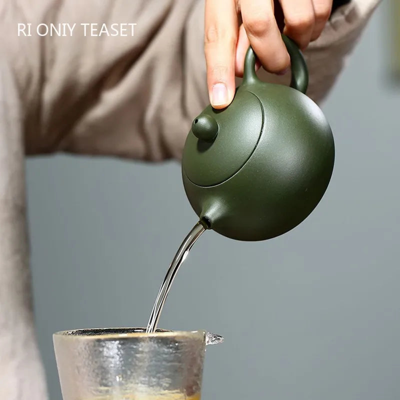 220ml Yixing Purple Clay Teapots Ball Hole Filter Tea Pot Beauty Kettle Raw ore Handmade Tea Set Zisha Customized Authentic