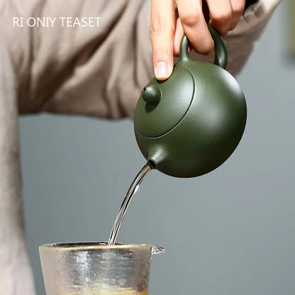 220ml Yixing Purple Clay Teapots Ball Hole Filter Tea Pot Beauty Kettle Raw ore Handmade Tea Set Zisha Customized Authentic