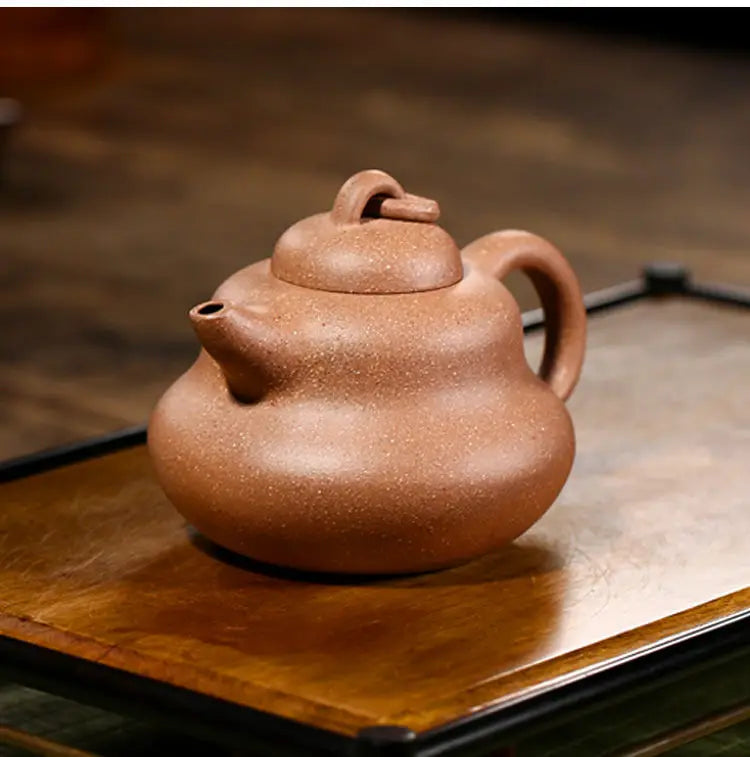 220ml Yixing Purple Sand Pot Pure Handmade Teapot Home Kung Fu Tea Set Duan Clay Gourd Pot