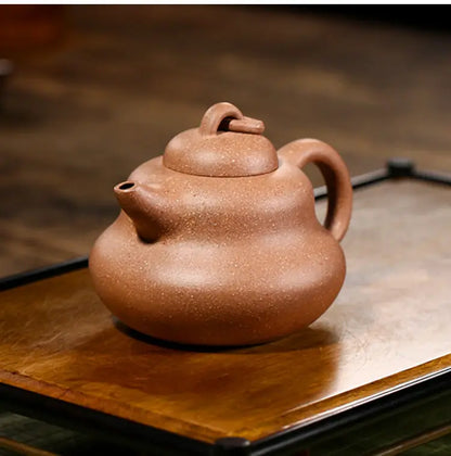 220ml Yixing Purple Sand Pot Pure Handmade Teapot Home Kung Fu Tea Set Duan Clay Gourd Pot