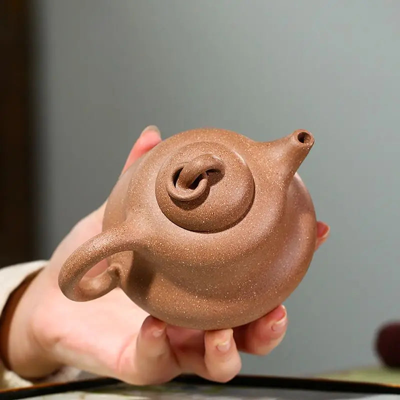 220ml Yixing Purple Sand Pot Pure Handmade Teapot Home Kung Fu Tea Set Duan Clay Gourd Pot