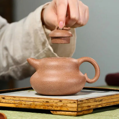 220ml Yixing Purple Sand Pot Pure Handmade Teapot Home Kung Fu Tea Set Duan Clay Gourd Pot