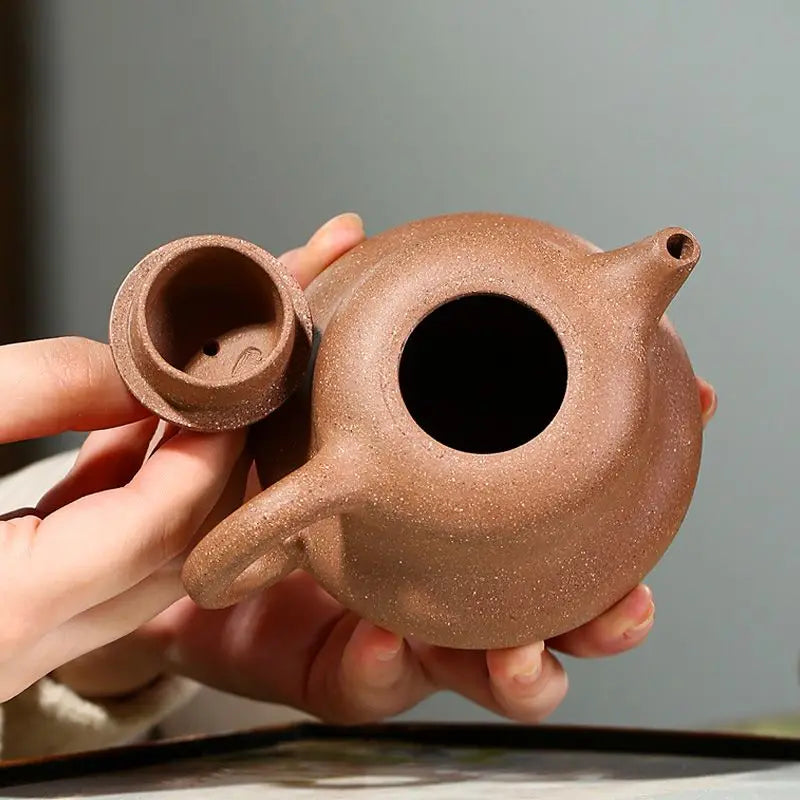 220ml Yixing Purple Sand Pot Pure Handmade Teapot Home Kung Fu Tea Set Duan Clay Gourd Pot